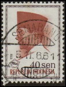 Indonesia 677 - Used - 40s Pres. Sukarno (1966)