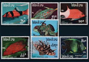 [49758] Laos 1987 Marine life Fish MNH