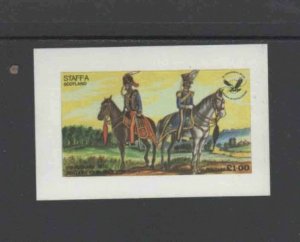 STAFFA 1976 HORSES, MILITARY MINT VF NH O.G IMP. S/S (11ST)