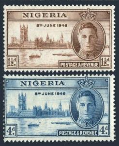 Nigeria 71-72,MNH.Michel 62-63. Peace issue 1946.George VI,London.