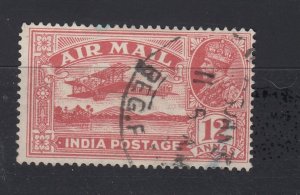 J28341 1929-30 india hv,s of set used #,c6 airmail bi-plane