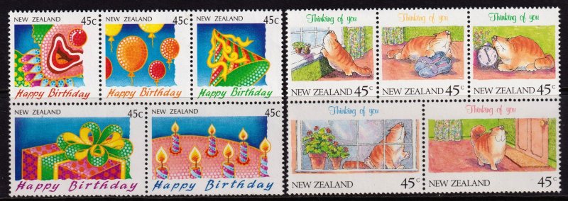 New Zealand 1991 Greetings Complete Mint MNH Set SC 1044-1053