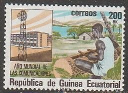 EQUATORIAL GUINEA 66, WORLD COMMUNICATIONS YEAR. SINGLE, MINT, NH. VF. (780)