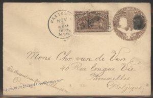 USA 1894 Kalispel Montana DPO 5c Columbian Sc234 Brussels Belgium Cover 111685