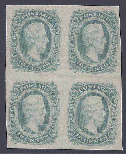 CSA Scott #11D Mint rare block of 4 VF