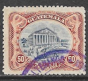 Guatemala 120: 50c Columbus Theater, used, F-VF