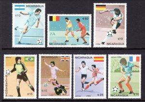 Nicaragua C1143-C1149 Soccer MNH VF