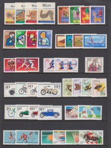 Germany Berlin 9NB79/9NB285 MNH. 1971-90 issues, 20 complete sets, fresh, VF
