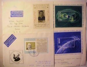 GERMANY DDR 4 DIFF SHEETLETS BL, 20 , 22, 67 CAT 117E (=$ 150.00)