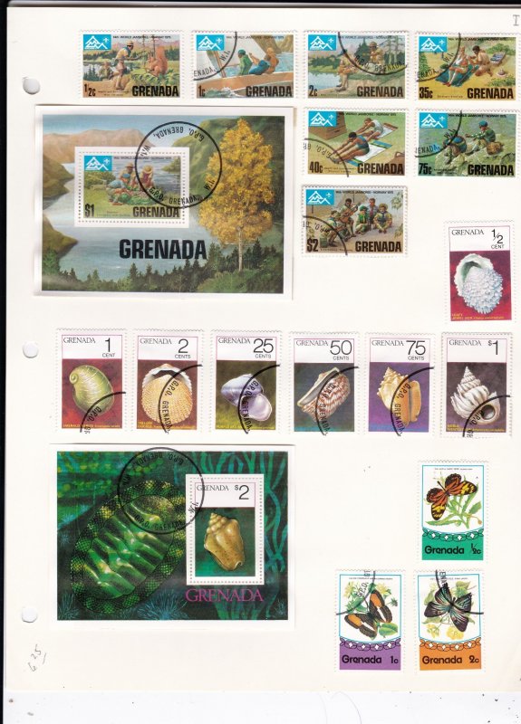 Grenada Stamp Collection    ......see details below