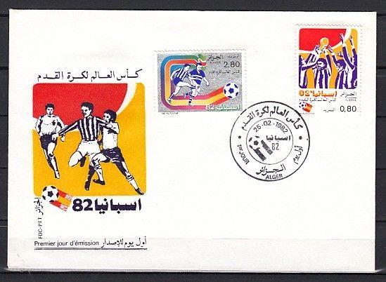 Algeria, Scott cat. 681-682. Soccer issue on a First day cover.