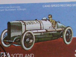 ​STAFFA-SCOTLAND-1977 FOMULA RACE CARS- CTO SHEET-VF -WITH FIRST DAY CANCEL