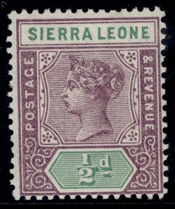 SIERRA LEONE QV SG41, ½d dull mauve & green, LH MINT.