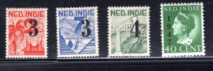 Netherlands Indies #268-270, 276  VF, Mint, Very Lightly Hinged,  ....  4220137