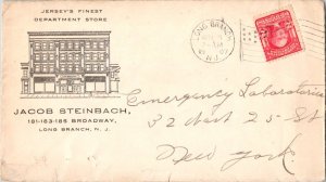 United States New Jersey Long Branch, N.J. 1907 American Flag Type B14  Illus...