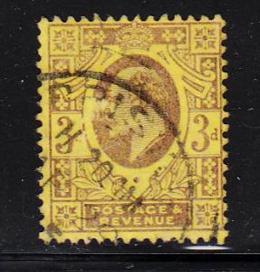 Great Britain used #132 3p Edward VII 