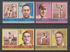 Nevis 383-390 Cricket MNH VF