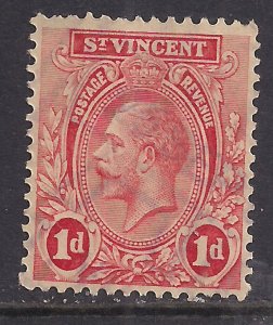 St Vincent 1921 - 32 KGV 1d Red used SG 132 ( J837 )