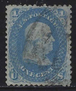 Scott # 63  Lot D703  1c Franklin  Used