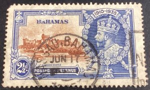 Bahamas #93 used 2 1/2p Silver Jubilee George V Nassau cancel