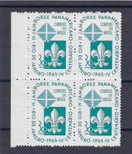 1965 Brazil Scouts Pan-American Jamboree block