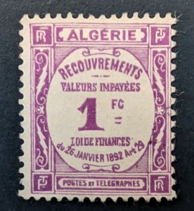 Algeria J16, 1927 Postage Due,  Cat. value - $20.00