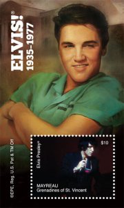 St Vincent - Elvis Presley 35th Anniversary  Stamp S/S - SGR1012S