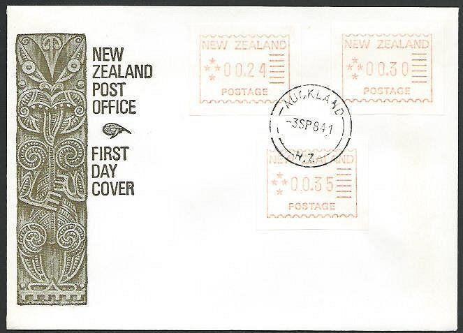 NEW ZEALAND 1984 FRAMA TRIAL set on commem FDC, cat NZ$165.................52732