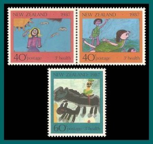 New Zealand 1987 Health, MNH #B127-B129,SG1433a,SG1435