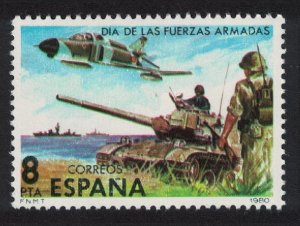 Spain Tanks Aviation Armed Forces Day 1980 MNH SG#2618