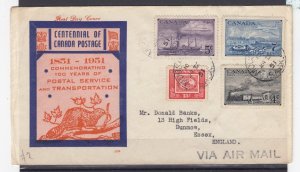 Canada KGVI 1951 Centenial Illustrated Cover To Essex Postal History BP4498