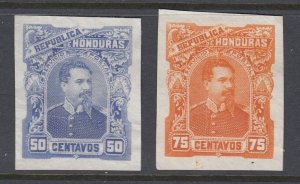 Honduras 1891 50c & 75c Imperf Color Trial Proof Seebecks. Scott 59 & 60 var