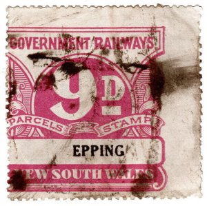 (I.B) Australia - NSW Government Railways : Parcel Stamp 9d (Epping)