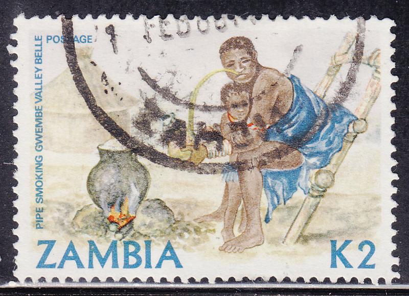 Zambia 253 USED 1981 Woman Smoking Pipe