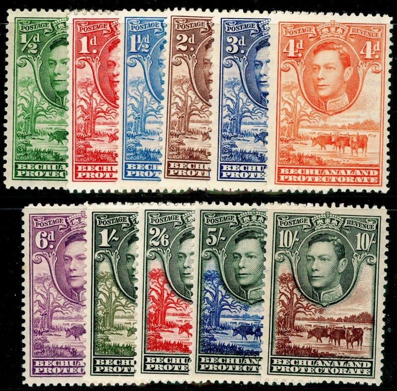 BECHUANALAND SG118-128, COMPLETE SET, M MINT. Cat £110.