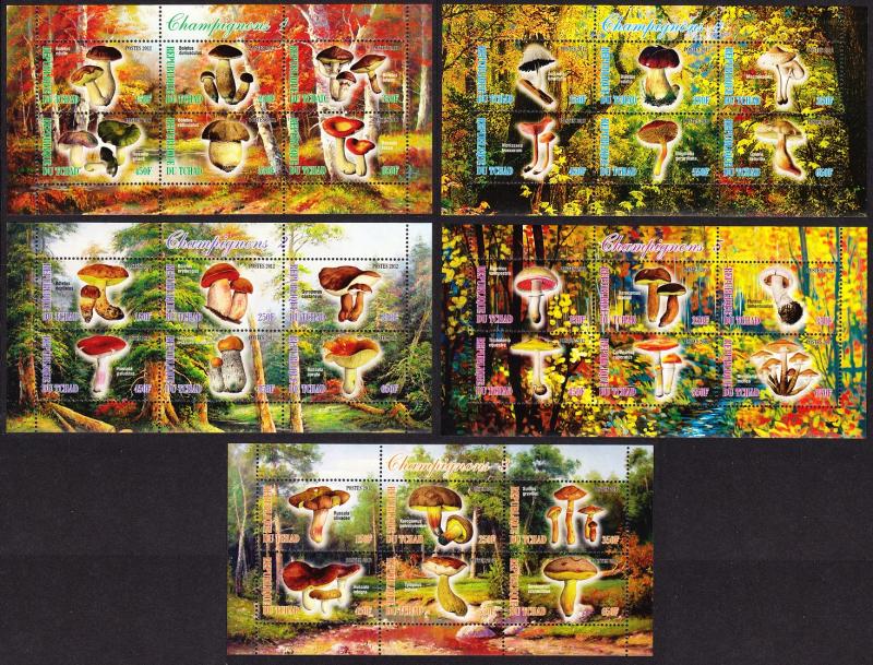 Chad Fungi Mushrooms 5 Sheetlets