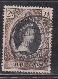 GOLD COAST Scott # 160 Used - QEII Coronation