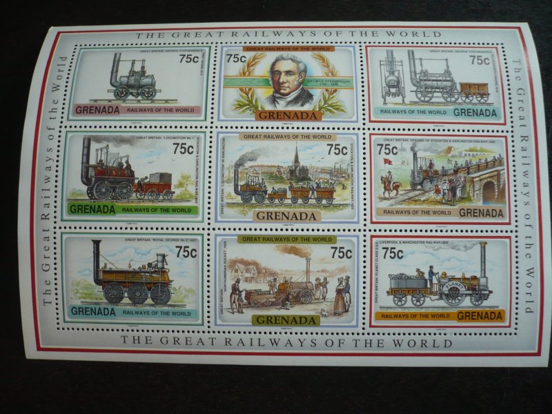 Stamps - Grenada - Scott# 2020-2022 - Mint Never Hinged Set of 3 Souvenir Sheets