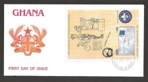 1991 Boy Scouts Ghana World Jamboree Korea Mafeking SS FDC