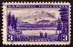 1937, US 3c, Mt. McKinley, Alaska, Used, Sc 800