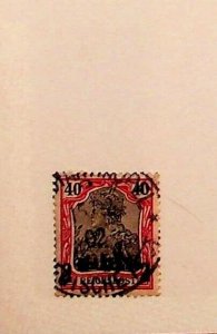 GERMAN OFFICES IN TURKEY Sc 18 USED ISSUE OF 1900 - 2p ON 40pf - lot2