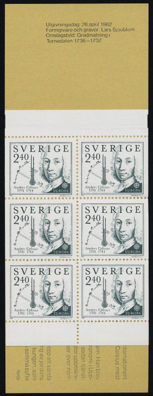 Sweden 1402a Booklet MNH Anders Celsius, Temperature Scale