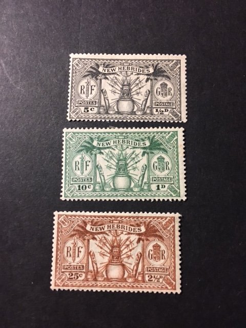 New Hebrides British sc 41,42,44 MHR