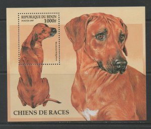 Thematic Stamps Animals - BENIN 1997 DOGS MS mint