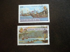 Stamps - Congo - Scott# 491-492 - CTO Part Set of 2 Stamps