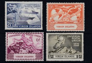 BRITISH  VIRGIN ISLANDS      1949  UPU SET OF 4   MH   