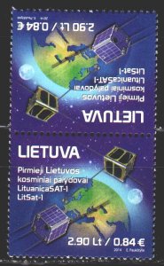 Lithuania. 2014. 1170. Satellite, space. MNH.