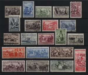 Russia 1933 Sc 489-509 People of the Soviet Union used and new condition as seen