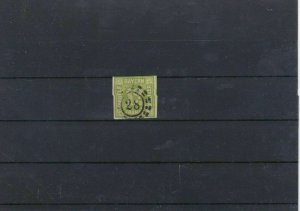 Barvaria 1862  12K Green Used Imperf Stamp CAT£110 Ref: R7500