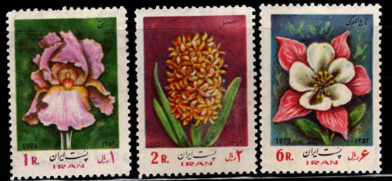 IRAN Scott 1711-1713 MNH** 1973 Flower set